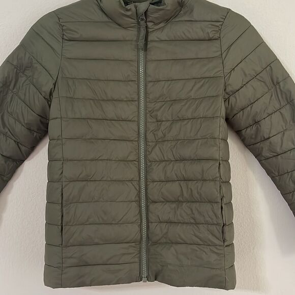 Lands End Kids Olive Puffer Jacket - Picture 2 of 8